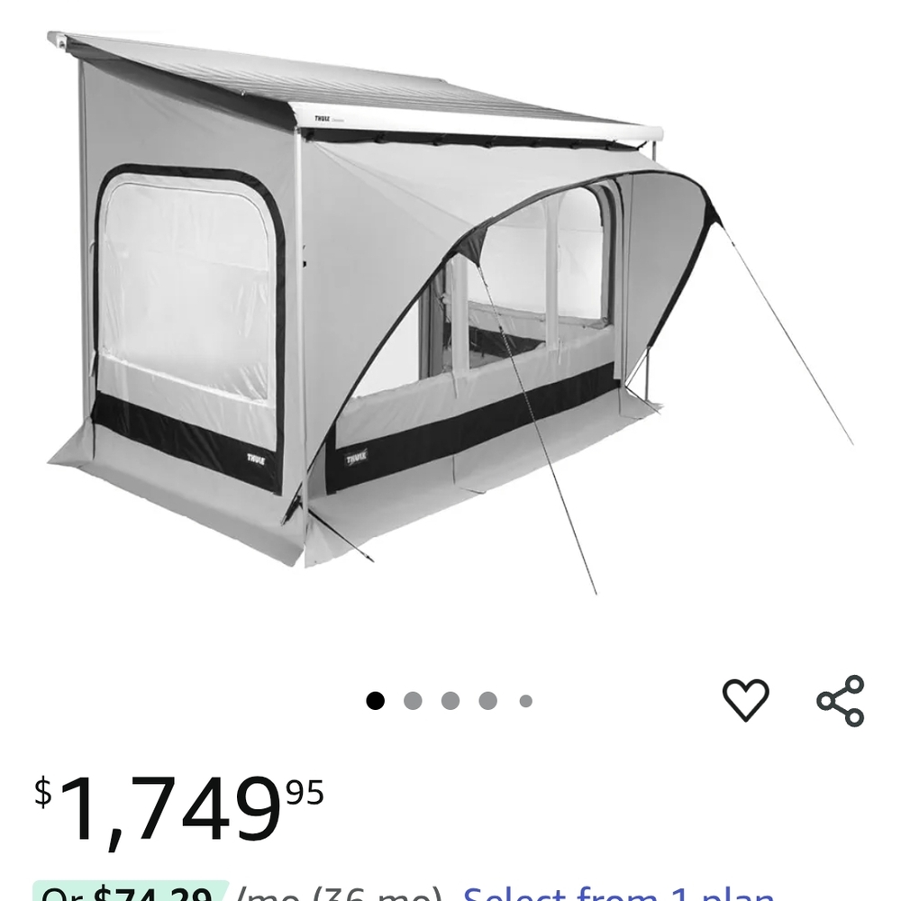 Thule Silver and Black Outdoor Shelter